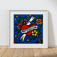 Image 2 of Antisocial needlepoint kit 