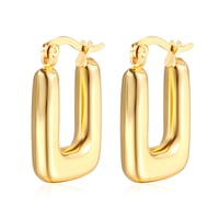 Small U-Shaped Hoop Earrings