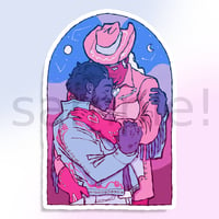 Image 1 of t4t cowboys glitter sticker [PREORDER, read desc.]