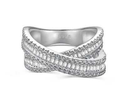Image of Eternity Twist Sterling Silver Ring