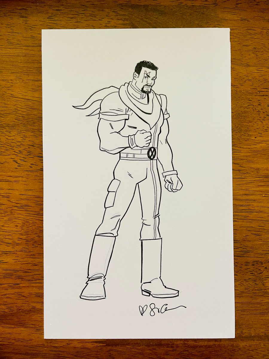 Image of X-Men 97 Bishop Drawing + OG sketch