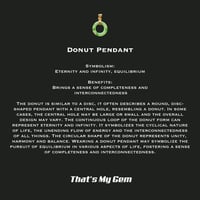 Image 4 of 10K Mini Donut Pendant Strong Green Marbled Jade