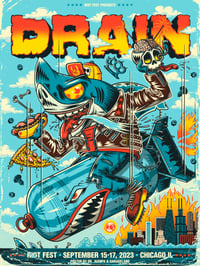 Image 1 of Drain at Riot Fest, Chicago IL 2023 (Regular, Signed by the band option)