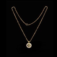 Image 3 of 10K Kowloon Dragon Center White Jade Pendant 