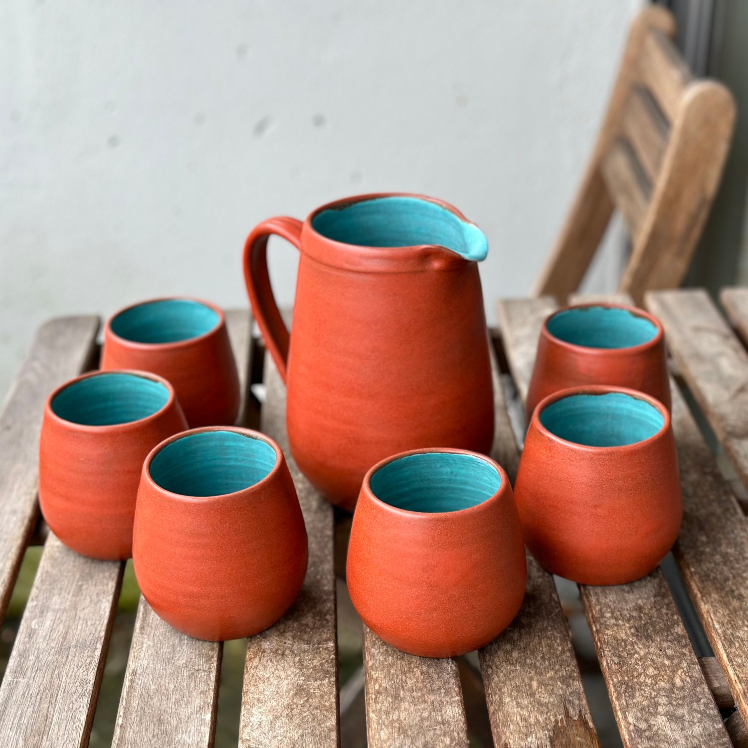 Image of Wrenetta Pitcher and 6 Cup set