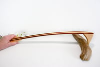Image 3 of Handcrafted Wood Back Scratcher made of Exotic Wood of Padauk with Maple Backscratcher, Gift for mom