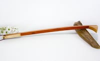 Image 2 of Handmade Wooden Backscratcher, Exotic Canary Wood with Maple, Unique Gift, Mothers Day Gift