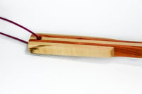 Image 7 of Handmade Wooden Backscratcher, Exotic Canary Wood with Maple, Unique Gift, Mothers Day Gift