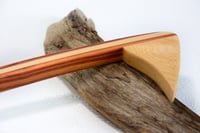 Image 1 of Handmade Wooden Backscratcher, Exotic Canary Wood with Maple, Unique Gift, Mothers Day Gift