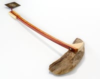 Image 6 of Handcrafted Wooden Backscratcher, Exotic Wood of Padauk and Tiger Wood, Maple, Gift for mom