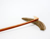 Image 1 of Handcrafted Wooden Backscratcher, Exotic Wood of Padauk and Tiger Wood, Maple, Gift for mom