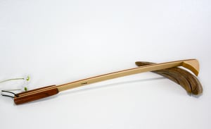Image of Handcrafted Exotic Wood Backscratcher made with Paduak and Maple, Gift for mom, Back Scratcher