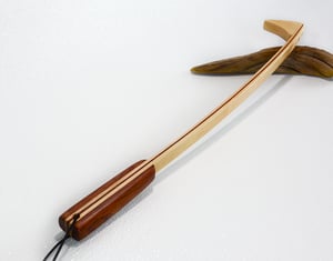 Image of Handcrafted Exotic Wood Backscratcher made with Paduak and Maple, Gift for mom, Back Scratcher
