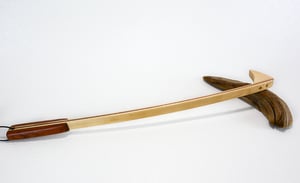 Image of Handcrafted Exotic Wood Backscratcher made with Paduak and Maple, Gift for mom, Back Scratcher