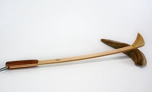 Image of Handcrafted Exotic Wood Backscratcher made with Paduak and Maple, Gift for mom, Back Scratcher