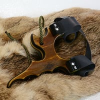 Image 8 of Wooden Sling shot, OTF Right Hander slingshot, Wood Catapult, Hunting Gift, Gift for him