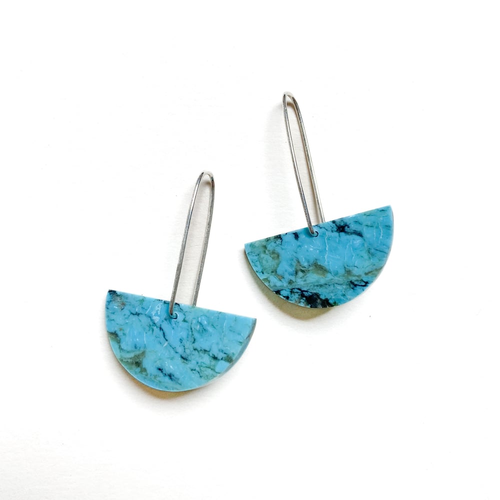 Image of Turquoise Doublet Earrings No. 1