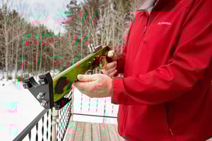 Image of Slingshot Pistol Rifle, Laser Sights, Spectraply Wood, Left or Right Handed Shooter, Wooden Catapult