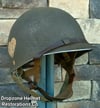 WWII M2 101st Airborne 502nd PIR Helmet D-bale Front Seam Paratrooper Liner NCO 