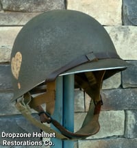 Image 1 of WWII M2 101st Airborne 502nd PIR Helmet D-bale Front Seam Paratrooper Liner NCO 