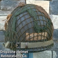 Image 12 of WWII M2 101st Airborne 502nd PIR Helmet D-bale Front Seam Paratrooper Liner NCO 