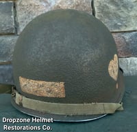 Image 10 of WWII M2 101st Airborne 502nd PIR Helmet D-bale Front Seam Paratrooper Liner NCO 