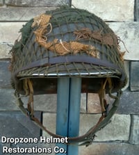 Image 9 of WWII M2 101st Airborne 502nd PIR Helmet D-bale Front Seam Paratrooper Liner NCO 