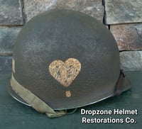 Image 2 of WWII M2 101st Airborne 502nd PIR Helmet D-bale Front Seam Paratrooper Liner NCO 