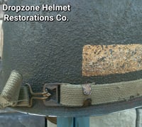 Image 8 of WWII M2 101st Airborne 502nd PIR Helmet D-bale Front Seam Paratrooper Liner NCO 