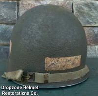 Image 6 of WWII M2 101st Airborne 502nd PIR Helmet D-bale Front Seam Paratrooper Liner NCO 