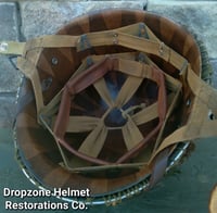 Image 15 of WWII M2 101st Airborne 502nd PIR Helmet D-bale Front Seam Paratrooper Liner NCO 