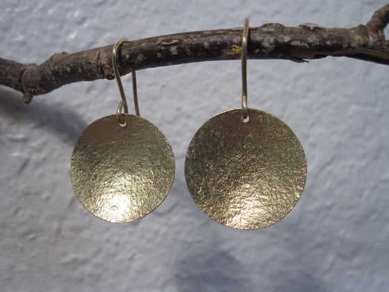 Image of 14kt Gold Disc Earrings