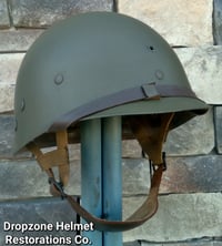 Image 14 of WWII M2 101st Airborne 502nd PIR Helmet D-bale Front Seam Paratrooper Liner NCO 