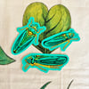 Blue-Green Leafhopper Sticker Set