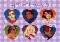 Image 1 of ★ SPIDERVERSE HEART BUTTONS