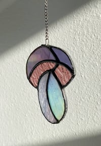 Image 3 of Stained Glass Mushroom – Purple / Iridescent (Large)