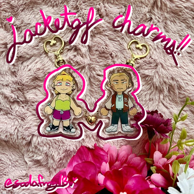 Image of JacketGf Heart Magnet Charms [Hotline Miami]