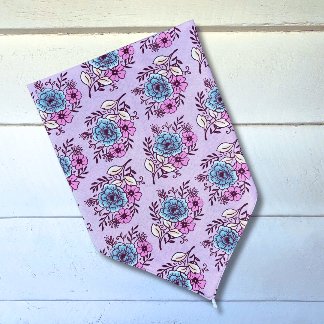 Image of Purple Floral Bunches Scarf