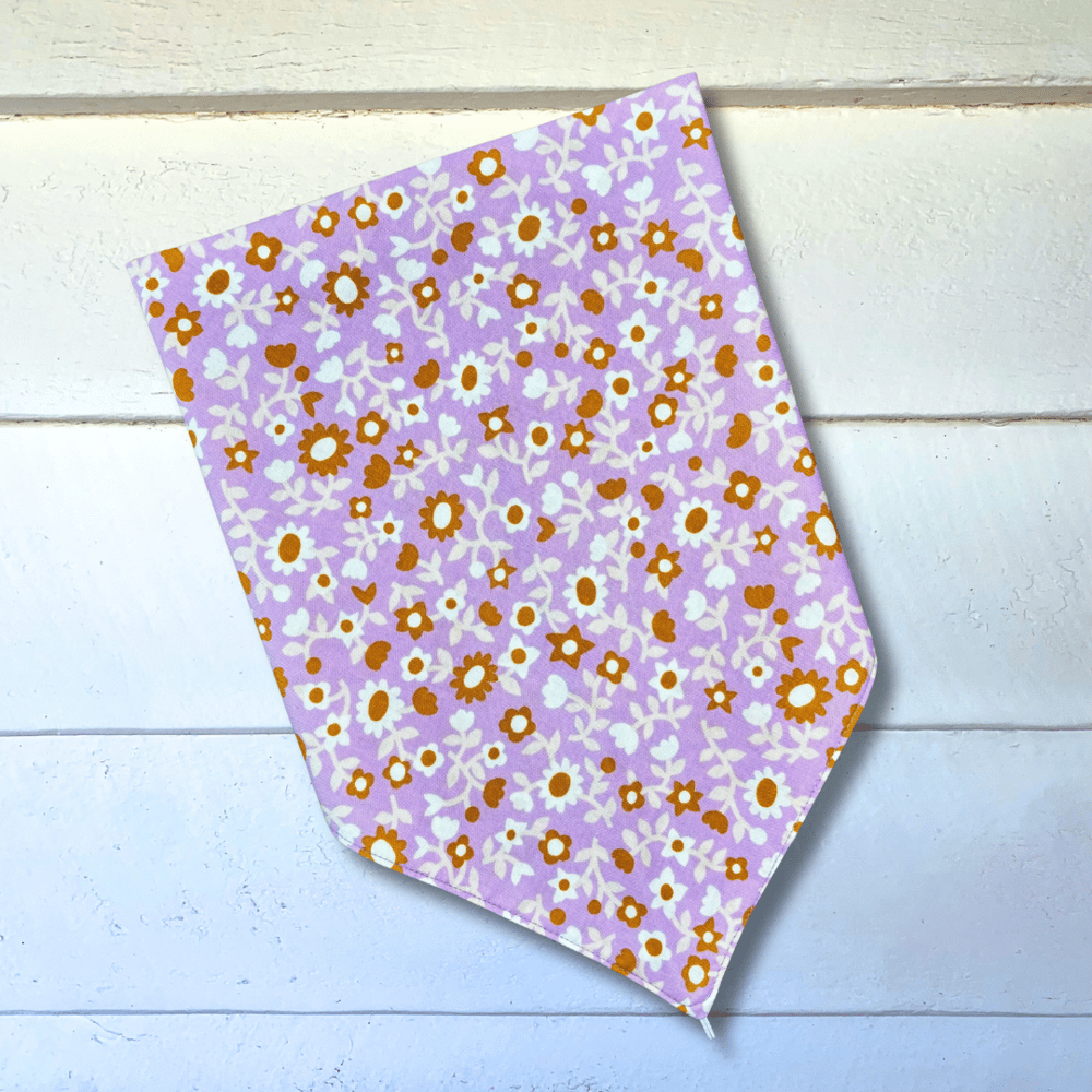 Image of Purple + Mustard Floral Scarf