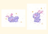 'Sakura Happy Pups' 2-Print Set