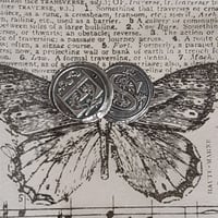 Image 4 of My Initial Silver Wax Seal Letter Pendant (SJ055)