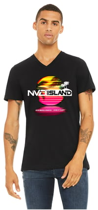 Image 2 of NV'D Island "Pink Sunset" Unisex Shirt (Crew & V-Neck)