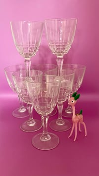 Image 1 of Set of Vintage Luminarc Wine Glasses