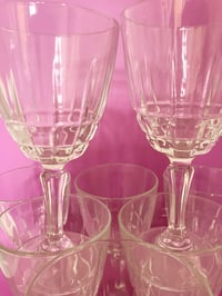Image 3 of Set of Vintage Luminarc Wine Glasses