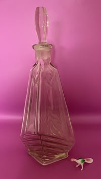 Image 1 of Art Deco Pressed Glass Decanter