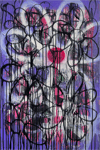 THE SPACE BETWEEN MY EARS | 36X23 ACRYLIC & SPRAYPAINT ON CANVAS