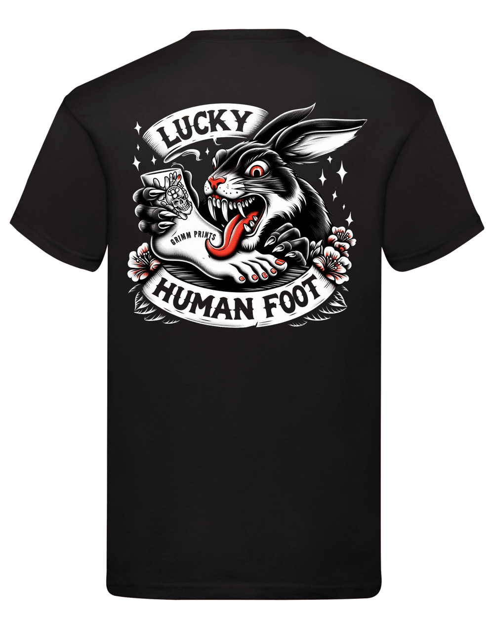 Lucky human footT-Shirt 