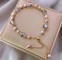 Vintage Purple Imitation Pearl Braclet 