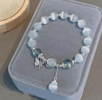 Korean White Moonlight Stone Crytal Braclet 