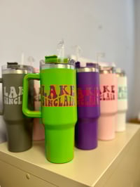 Image 1 of 40 oz. Tumbler with Groovy Script